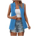 thumbnail image 1 of Timegard Débardeurs pour Femmes Mode 2024 Sans Manches Ouvert devant Ajusté Gilet de Bureau Long, 1 of 6