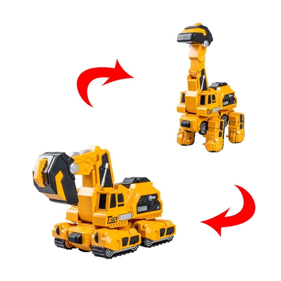 Cagogo under $5 Transforming ExcavatorToy, Transforming Excavating MachineryToy, Brachiosaurus Dinosaur CarToy, Pull Back Inertia Vehicle, Construction EngineeringToy, Christmas Gift forKids