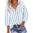 thumbnail image 1 of Xihbxyly Hauts Grande Taille pour Femmes Manches 3/4 Mode Décontractée Imprimé Manches Courtes Col Rond Blouses Chemises Offres Hebdomadaires, 1 of 7