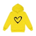thumbnail image 1 of 2025 1-14 Ans Garçons et Filles Sweat à Capuche Manches Longues T-Shirt Imprimé Sweat à Capuche Jaune, 1 of 3