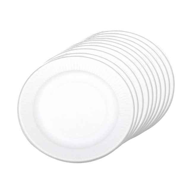 10 Pcs Assiettes Rondes en Papier Support de Garde-Manger Ménager Manger Camping Anniversaire Ensemble de Vaisselle Empilable Randonnée Sac à Dos Vaisselle Accessoires pour Campeurs 8 Pouces