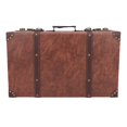 thumbnail image 2 of Old Suitcase, Leather Handle Vintage Suitcase Decorative Multifunctional Large Capacity Exquisite Craftsmanship  for Photo Props and Luggage, 2 of 7