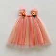 thumbnail image 3 of MEZZALL Robe Fleurie de Fête pour Tout-Petites Filles à Manches Volantées, Robe de Danse, Robe d'Été Confortable, Orange, 4-5 Ans, 3 of 5