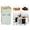 A, variant on Metal Kitchen Canister Set for Coffee Tea and Dry Food Storage with Secure Airtight Lids