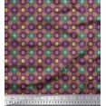 thumbnail image 1 of Soimoi Modal Satin Fabric Floral Mandala Print Fabric by Yard 42 Inch Wide, 1 of 3