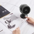 thumbnail image 4 of Aircraft Engine Turbo Fan - Dual Blade USB-Powered, 2-Speed Desk Cooler, Rubber Base (Silver), 4 of 8