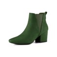 thumbnail image 1 of Unique Bargains Women's Pointed Toe Chunky Heel Chelsea Ankle Boots, 1 of 8