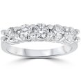 thumbnail image 1 of 1ct Diamond Wedding Five Stone Ring 14k White Gold, 1 of 2