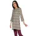 thumbnail image 2 of Moomaya Robes Tuniques Courtes en Poly-Crêpe pour Femmes Kurti Imprimé Mini Tenue d'Été, 2 of 5