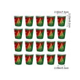 thumbnail image 3 of RRJ Christmas Party Tableware Set Disposable Plates Cups Napkins, 20-Piece Holiday Dinnerware Kit, 7-Inch 9-Inch Paper Plates For Festive Gatherings, Red Green Gold Themed Disposable Tableware, 3 of 6