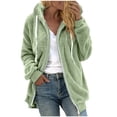 thumbnail image 1 of Birdeem Mode Chandail à Fermeture Éclair à Col en V pour Femmes, Manches Longues, à Capuche, Blouse, Chandail, 1 of 1