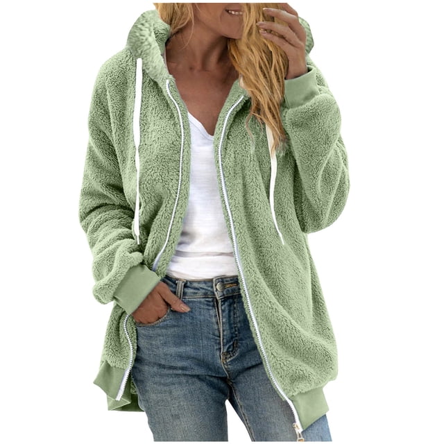 Birdeem Mode Chandail à Fermeture Éclair à Col en V pour Femmes, Manches Longues, à Capuche, Blouse, Chandail