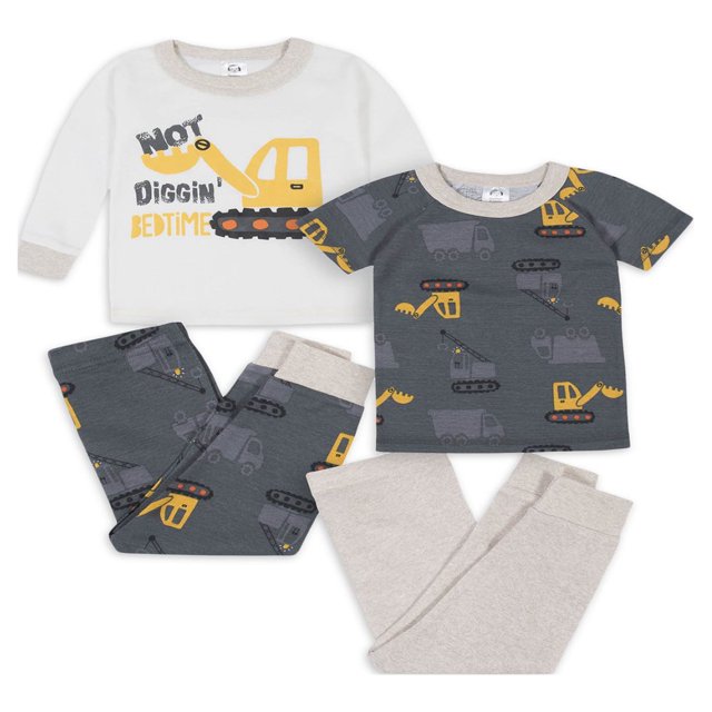 Toddler Boy Snug Fit Cotton Pajamas 4pc Set Sizes 12 Months-5T