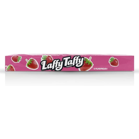 Laffy Taffy Strawberry Rope Candy 0.81 oz 24 Pack – Chewy Strawberry Flavored Taffy Ropes Bulk Box