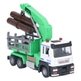 thumbnail image 1 of Logging Truck Toy, Log Tractor Model Alloy Body Ideal Present  For Kids Green, 1 of 8