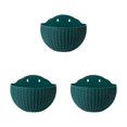 thumbnail image 1 of Youkk Easy To Install Double-layer Plastic Flowerpot For Walls Drainage Flower Pot Blackish Green 3Set, 1 of 6