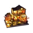 thumbnail image 1 of Wood Innovative DIY Miniature Dolls House Kit With Furniture And LED Light Innovative Room Gift Idea Wooden Doll House With Innovative And Integrated Component DIY Miniature Dolls House Kit Safe For, 1 of 8