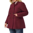 thumbnail image 4 of GRACE & GRANDEUR Women's Plus Size Winter Outerwear Double-Breasted Mid-Length Coat, 4 of 6