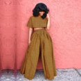 thumbnail image 1 of Femmes Vintage 3d Impression Numérique Rétro Casual Taille Haute Large Pantalon de Jambe, 1 of 7