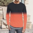 thumbnail image 2 of Ketyyh-chn99 T-Shirts Graphiques pour Hommes Vêtements d'Automne Mode pour Hommes T-Shirt Simple à Dégradé de Couleurs T-Shirt à Manches Longues et Col Rond Haut Noir,m, 2 of 4