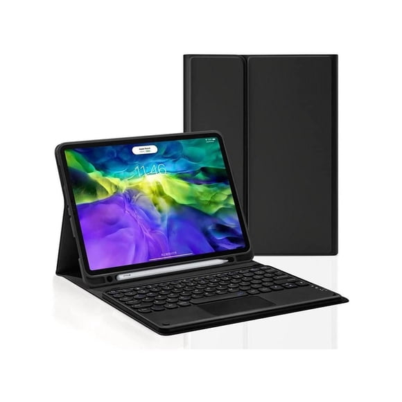 Keyboard Case for iPad Air 11 Inch 2024 M2, iPad Pro 11 inch 4th 3rd 2nd 1st Gen 2022 - 2, iPad Air 5th 4th Gen 10.9 inch Slim Leather Folio Smart Cover with Touchpad Keyboard / Pencil Holder