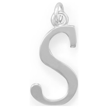 Precious Stars Pendentif Lettre Initiale en Argent Sterling Unisexe - Sans Chaîne, Pendentif Seulement