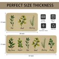 thumbnail image 3 of Herb Plant Rug Set- Sage/Parsley/Bay Leaves/Rosemary/Basil/Oregano Kitchen Rugs with Runner, Kitchen Mat Set of 2, Kitchen Decor Accessories Things, Floor Mat for Home Kitchen, 17x30 and 17x47 Inch, 3 of 6