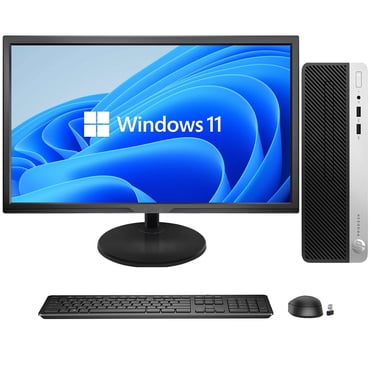Business Home Desktop PC Computer HP 400 G5 SFF New 24 inch Monitor Intel 8th Gen processor 8GB RAM 256GB SSD Windows 11 Wifi Bluetooth Refurbished