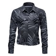 thumbnail image 1 of Awdenio New Long Sleeve Printed Casual Lapel Button Button Light Business Shirt, 1 of 6