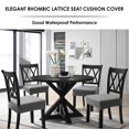 thumbnail image 4 of 4Pcs Waterproof Chair Seat Cover Seat Slipcover Stretch Jacquard Chair Seat Cushion Protector Cover Removable Wedding Banquet Square Chair Cover for Chair Home Kitchen, 4 of 10