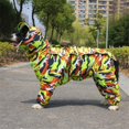 thumbnail image 1 of Dog Raincoat with Detachable Hoodie, Adjustable Outdoor Drawstring Dog Coat, Waterproof Dog Jacket, Rain Jacket with Hood and Collar Hole, 10 Sizes, 14, 1 of 6