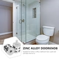 thumbnail image 3 of 1pc Practical Bathroomd Handle Knob Shower Door Knob for Bathroom (Silver), 3 of 8