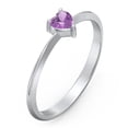 thumbnail image 3 of Heart Birthstone Ring - Amethyst (February), 3 of 6