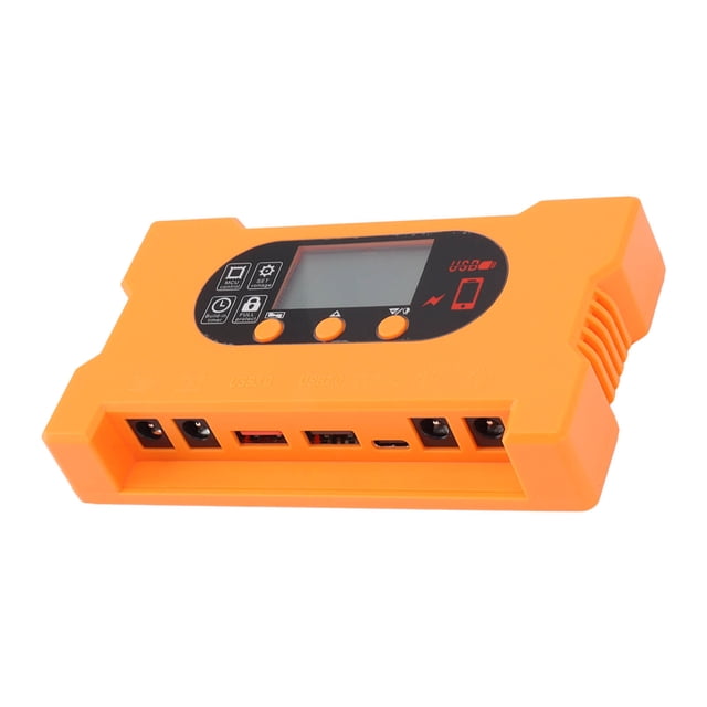 Solar Charge Controller Dual USB Type C Fast Charging Solar Panel Battery Regulator Dc5521 Interface 12v/24v Auto Adaptation