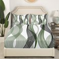thumbnail image 3 of Erosebridal Minimalst Sheet Set Queen for Adult, Abstract Ombre Bedding Sets Queen Size, Stripes Decor 4-Piece, 3 of 7