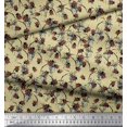 thumbnail image 2 of Soimoi Viscose Chiffon Fabric Brush Stroke & Insect Printed Fabric 1 Yard 42 Inch Wide, 2 of 3
