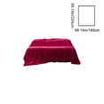 thumbnail image 3 of Chmadoxn Solid Color Burgundy Silk-Like Satin Bedspread 168x224cm Washable, 3 of 6