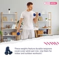 thumbnail image 4 of HolaHatha 2, 3, & 5 Lb Neoprene Dumbbell Free Hand Weight Set w/ Rack, Red/Blue, 4 of 10