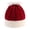 red, variant on 6 Month-2 Years Kids Knitted Hat Color Matching Design Big Plush Ball Warm Children Twist Splicing Christmas Knitted Hat for Christmas
