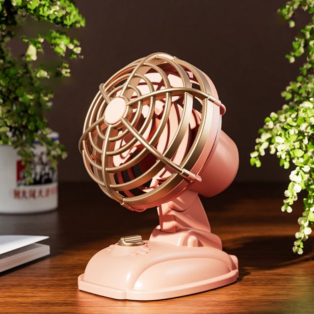 Boovnll Desk Fan, Adjustable High Speed USB Rechargeable Table Fan Lightweight Compact Quiet Small Fan for Home, Bedroom, Office, Travel, Camping, RVs, Summer Gift, Mini Fan - Fan