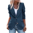 thumbnail image 2 of Meichang Womens Blazers for Work Professional Jackets Casual Long Sleeve Lapel Collar Blazer Jackets Solid Single-Breasted Open Front Cardigans Blazers, 2 of 8