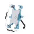 thumbnail image 3 of U-847 Light Blue Portable Rear View Mirror Phone Mount For Bike Scooter Lightweight Shock Absorbing Design Easy Installation Wide Compatibility Adjustable Angle, 3 of 6
