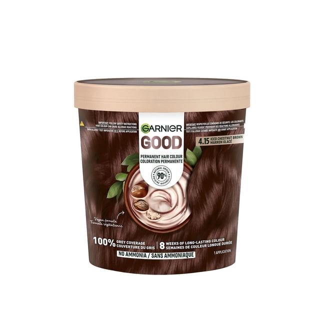 Garnier GOOD, Permanent Hair Dye, 100% Grey Coverage, No Ammonia, 1 unit