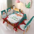 thumbnail image 2 of facefd 140*180CM Nappe de Noël Housse de Chaise Ensemble Décorations de Noël Imperméable Décoration de Table de Souper de Noël pour Restaurant Terrasse, 2 of 4