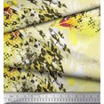 thumbnail image 3 of Soimoi Velvet Fabric Texture & Lily Flower Printed Fabric 1 Yard 58 Inch Wide, 3 of 3