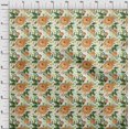 thumbnail image 4 of oneOone Viscose Jersey Orange Fabric Floral Sewing Craft Projects Fabric Prints By Yard 60 Inch Wide, 4 of 4