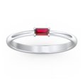thumbnail image 2 of East-West Stackable Baguette Ring in 10K White Gold, 2 of 3