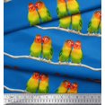 thumbnail image 3 of Soimoi Poly Georgette Fabric Branch & Colorful Parrot Bird Fabric Prints by Yard 52 Inch Wide, 3 of 3