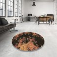 thumbnail image 4 of Ahgly Company Tapis d'Intérieur Lavable à la Machine, Carré, Transitionnel, Brun Pâle, Tapis de Zone, 4 Pieds Carré, 4 of 7