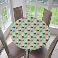 thumbnail image 3 of Rongfmy Covers for Home Elastic Edged Flannel Backed Fitted Table Covers Tablecothes - Colored Biscuits Pattern - Fits to 47'' Diameter G - 120cm (48 Inch), 3 of 6